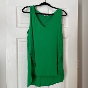 Blakely Green Sleeveless V-Neck Top